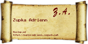 Zupka Adrienn névjegykártya